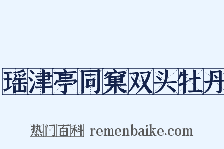 瑶津亭同窠双头牡丹是什么意思的图片